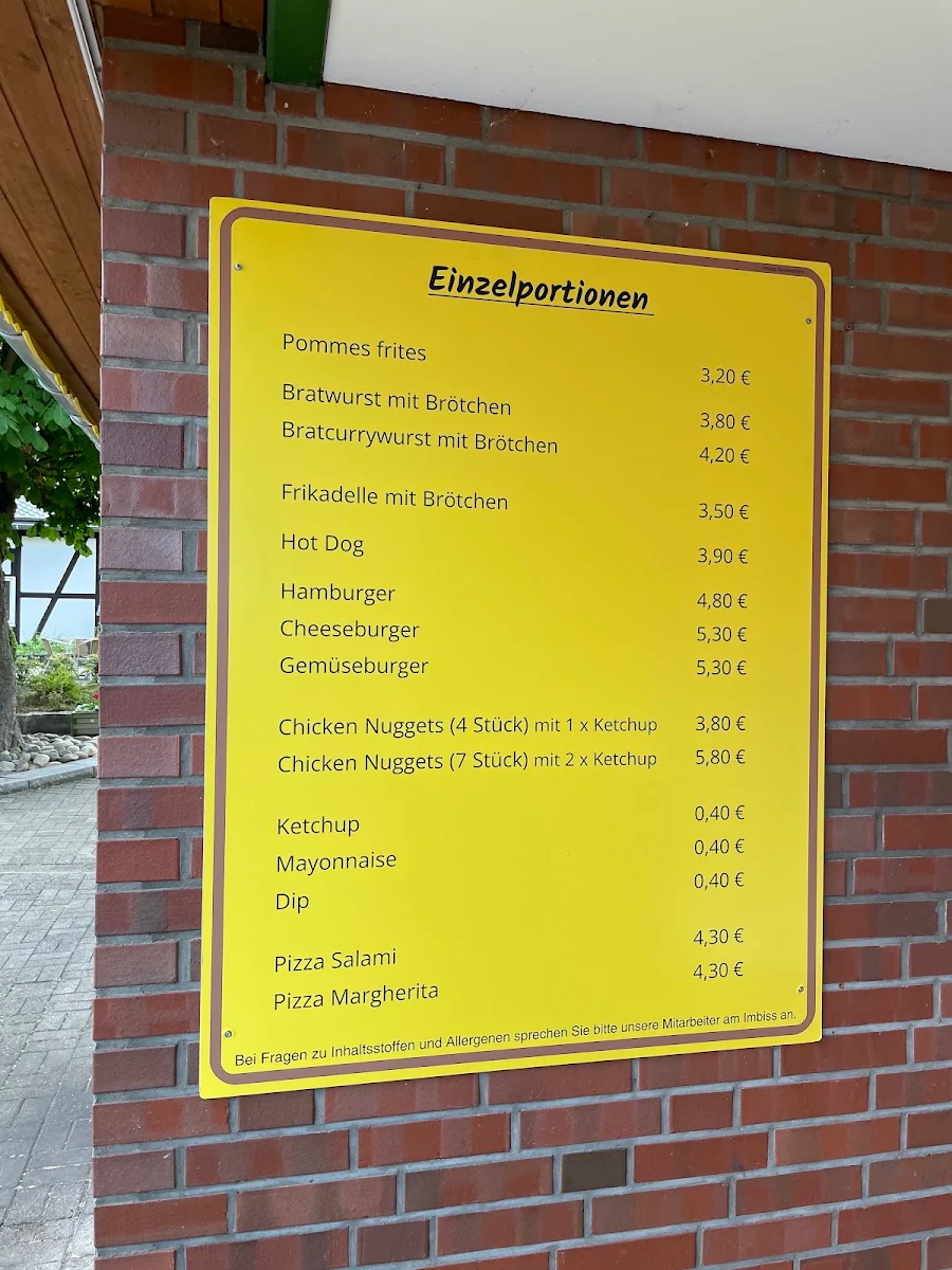 Speisekarte, Imbiss Superschirm
