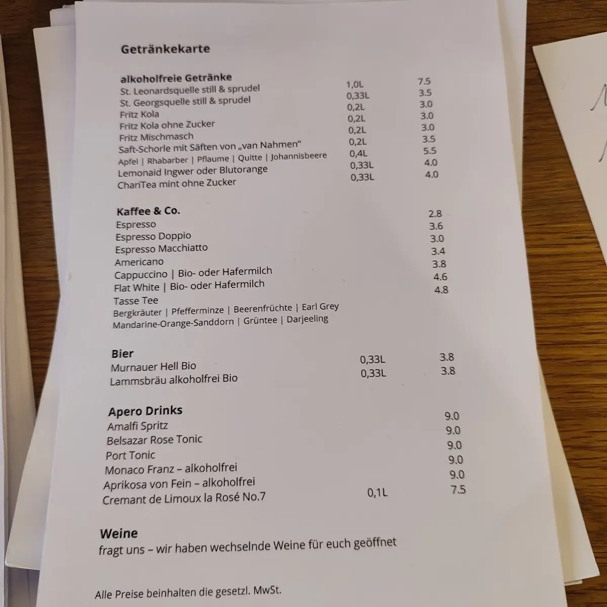 Speisekarte photo 4