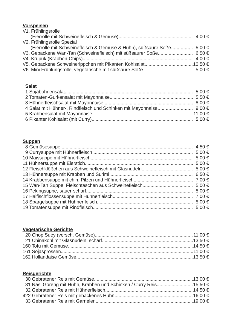 Speisekarte photo 3