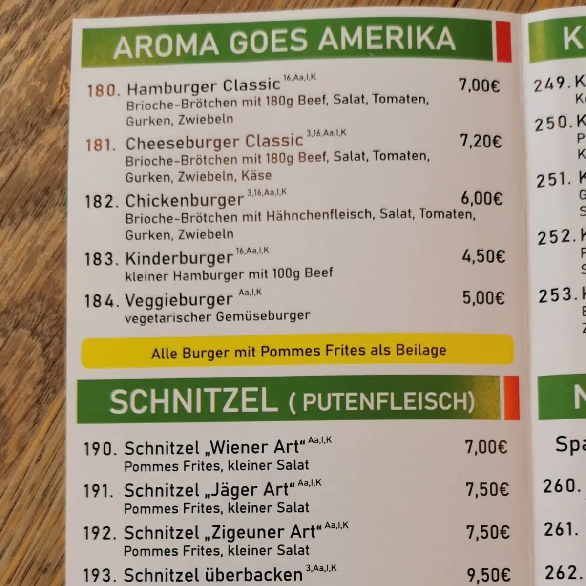 Speisekarte photo 3