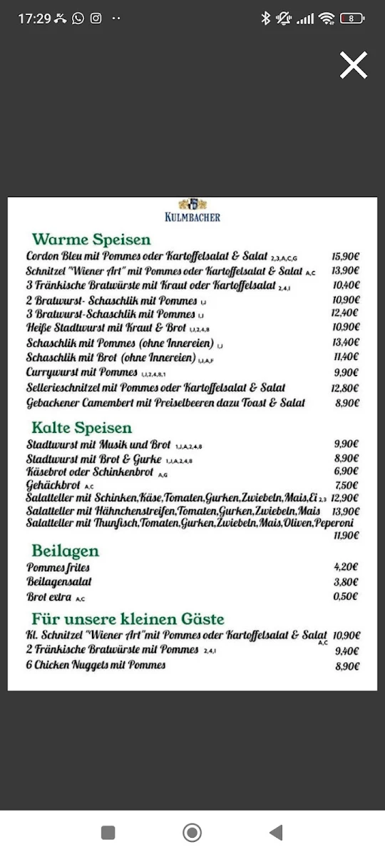 Speisekarte photo 2