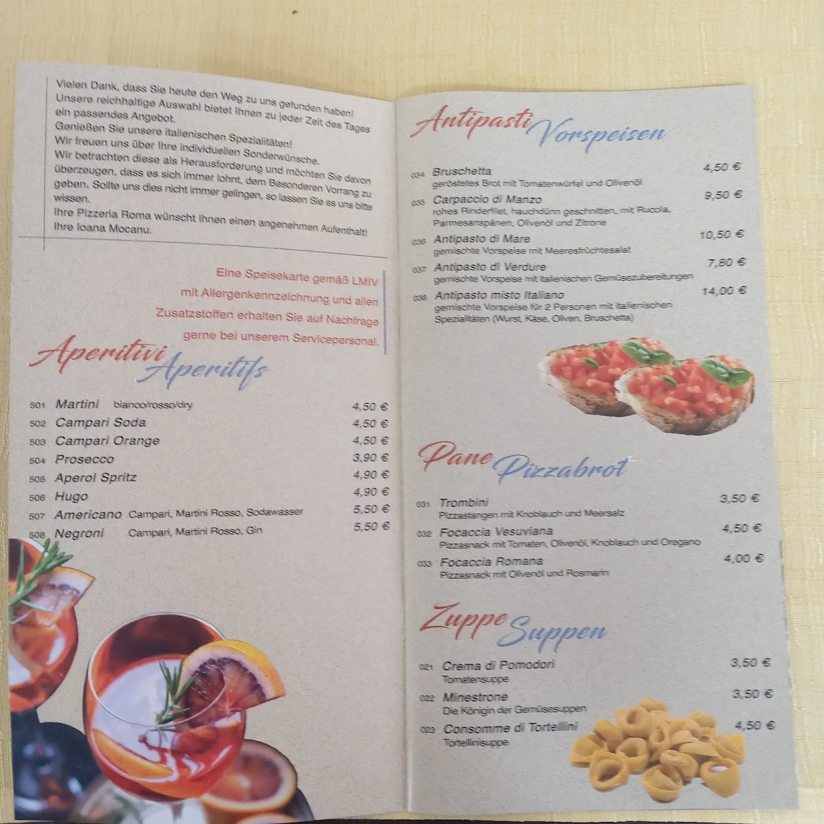 Speisekarte photo 2