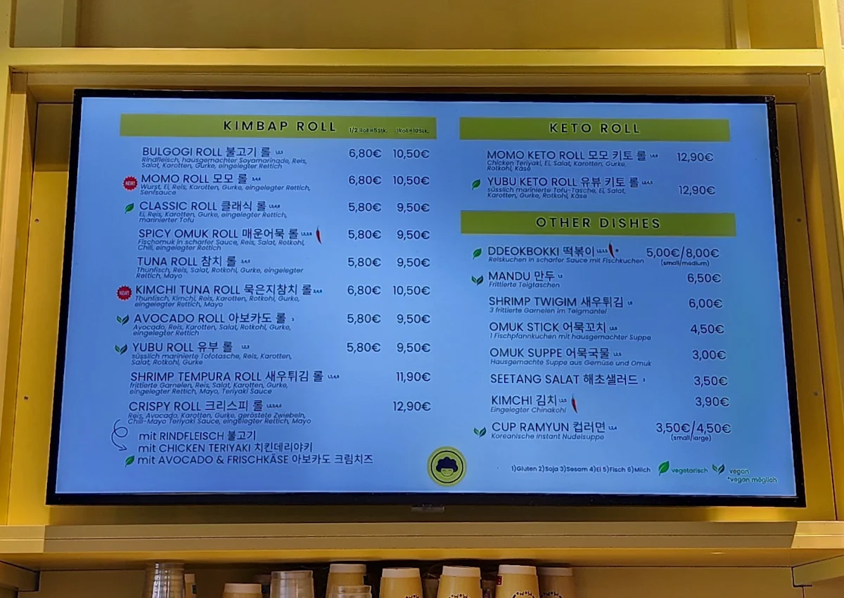 Speisekarte, MoMo Roll
