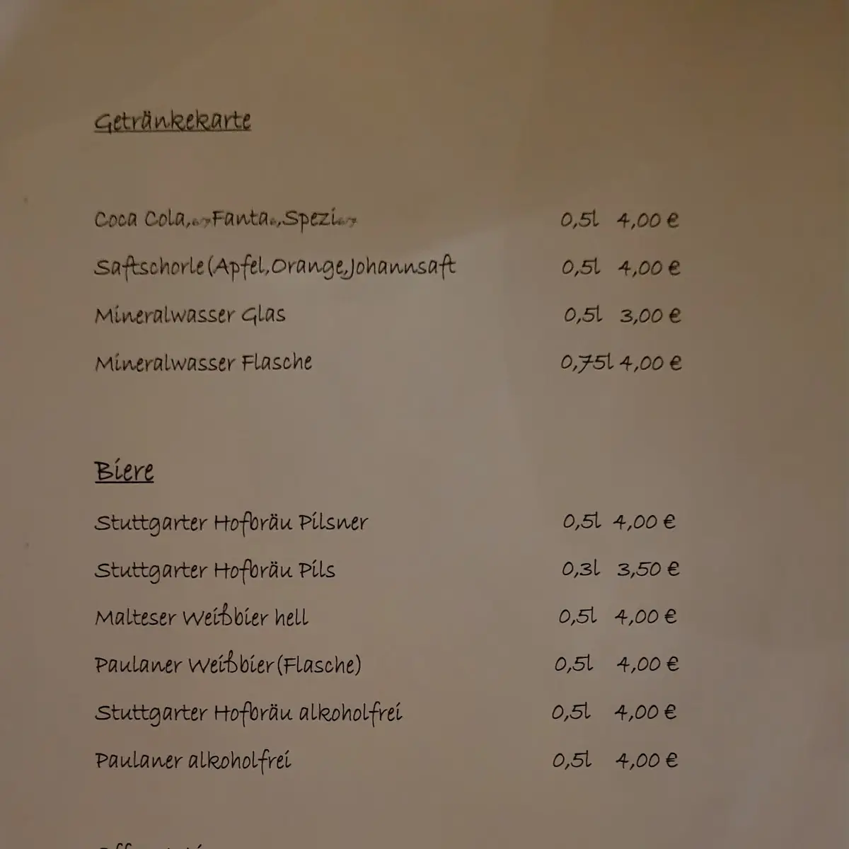 Speisekarte photo 2