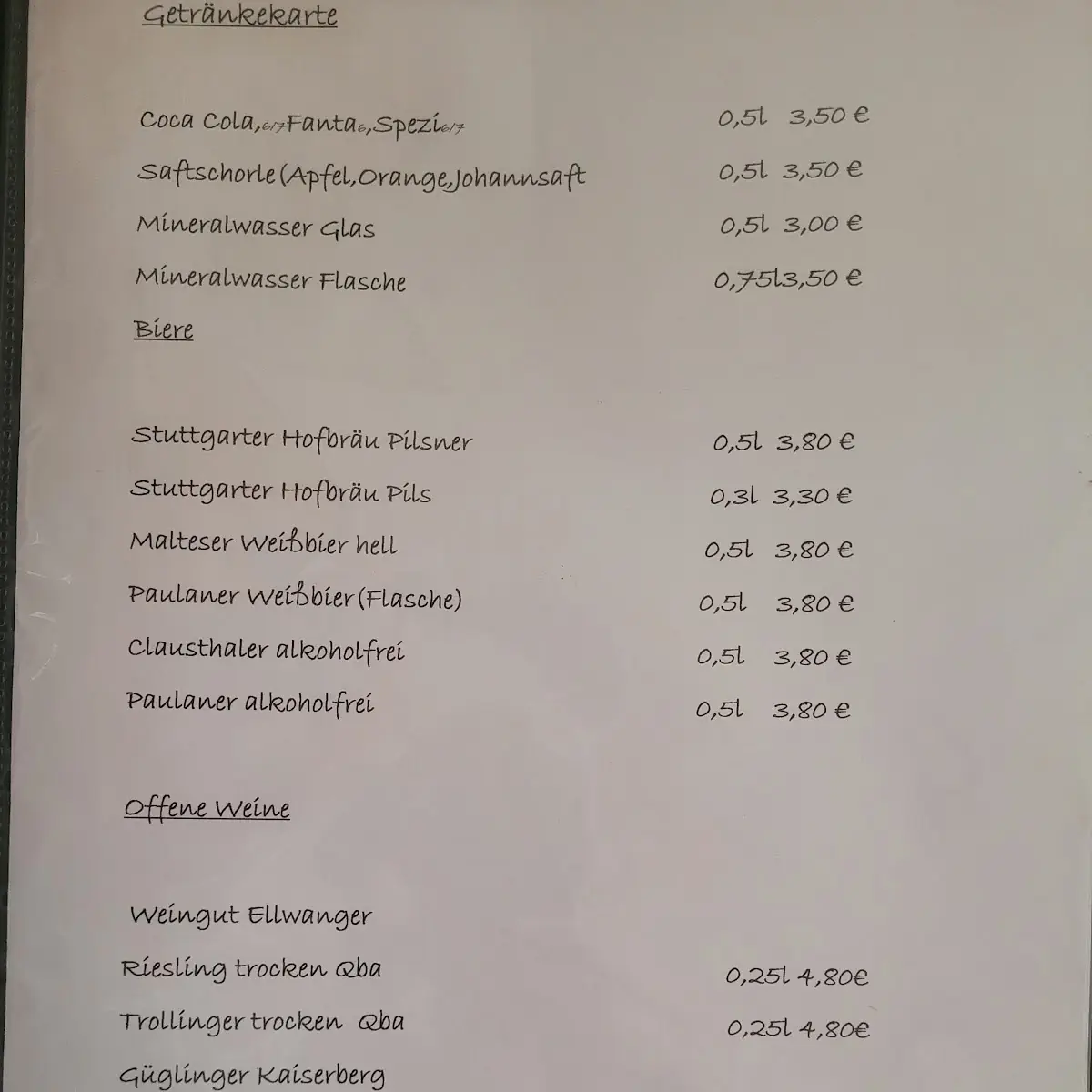 Speisekarte photo 3