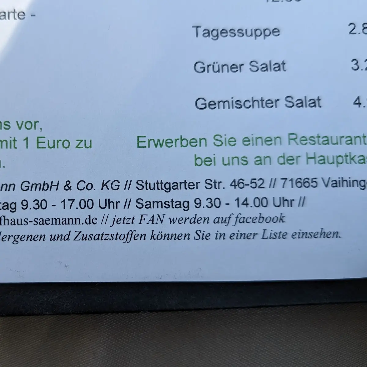 Speisekarte photo 4