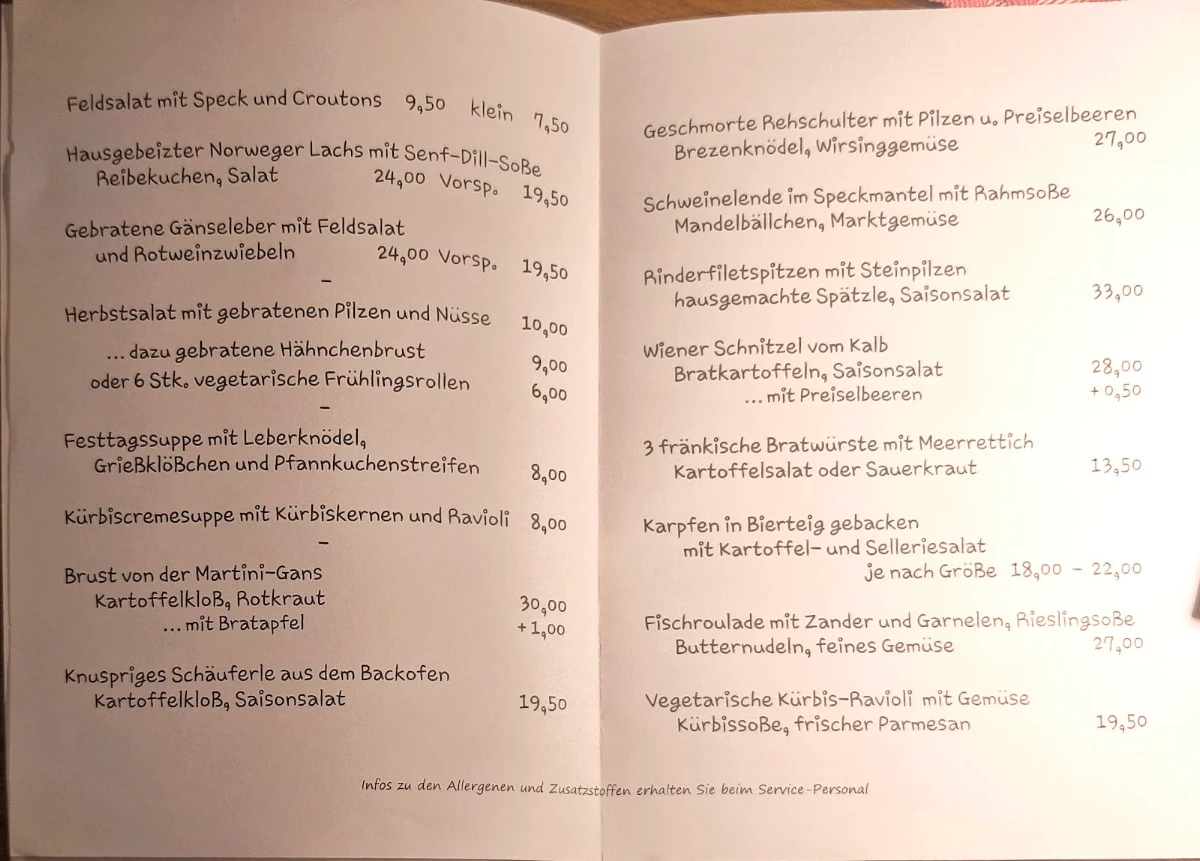 Speisekarte photo 1