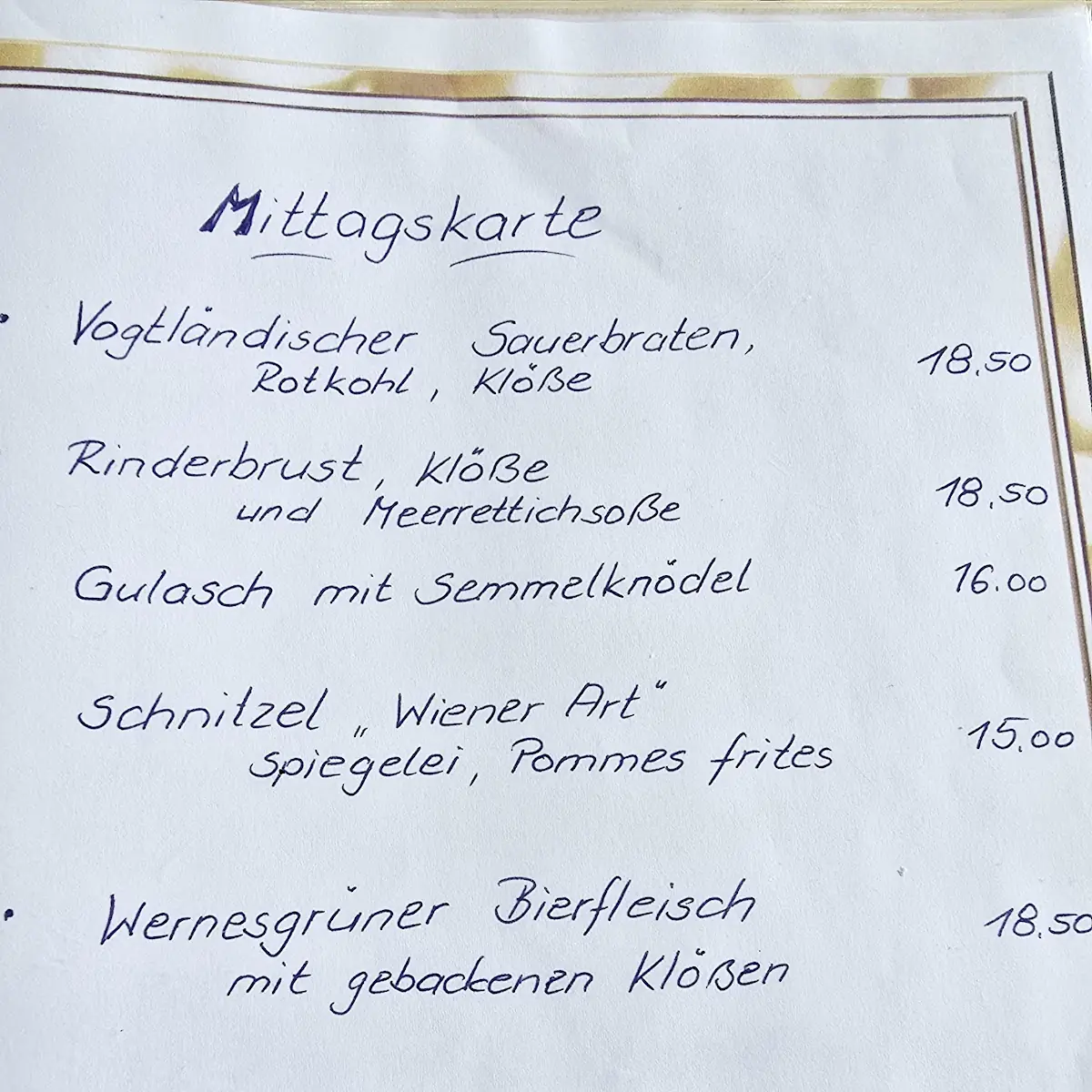 Speisekarte photo 2