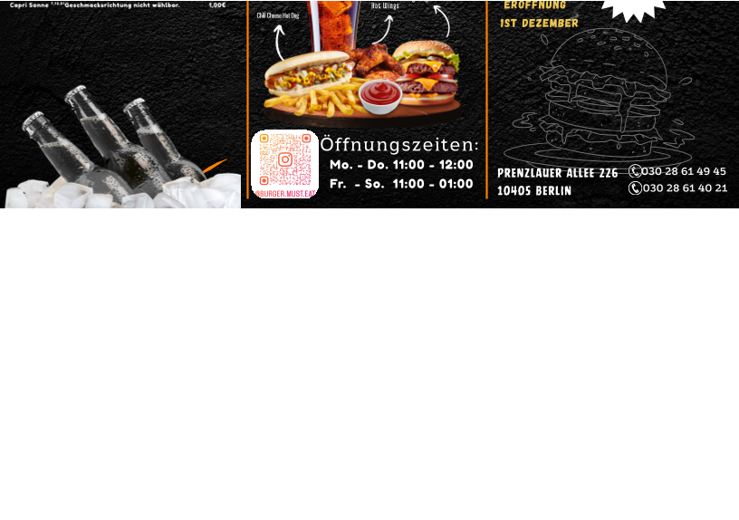 Speisekarte, Burger EAT