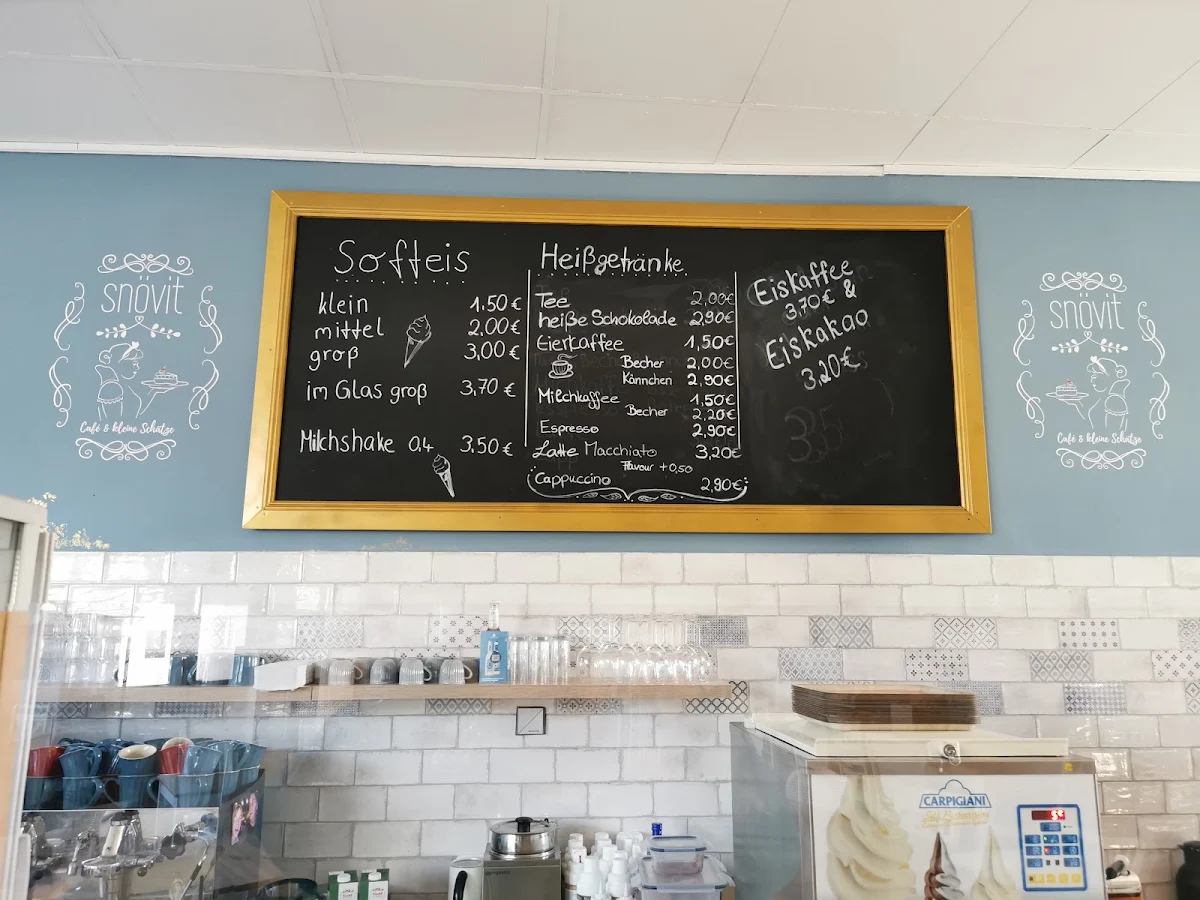 Speisekarte, Snövit Café & kleine Schätze