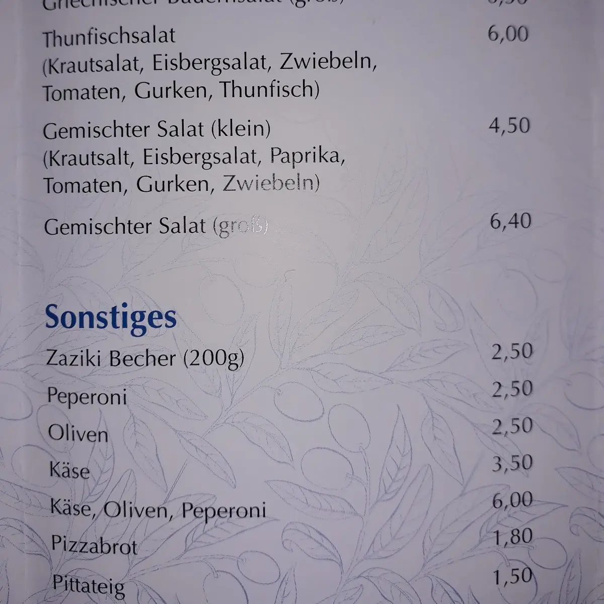 Speisekarte photo 4