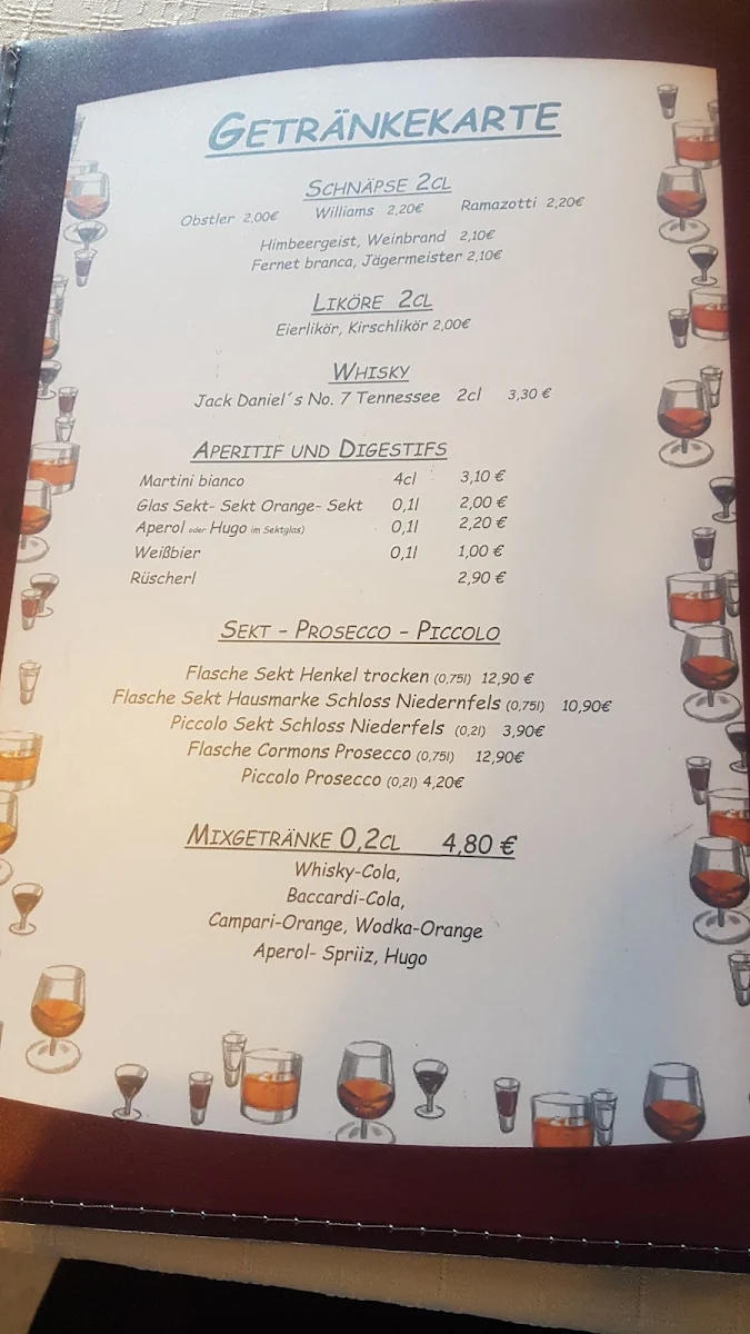 Speisekarte, Gasthaus Huberwirt Ignaz Lechner