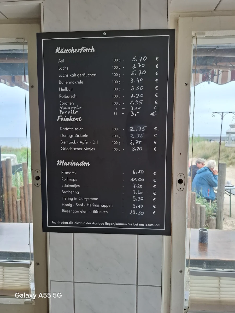 Speisekarte, Udo's Fischräucherei