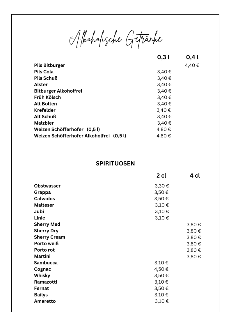 Speisekarte photo 2