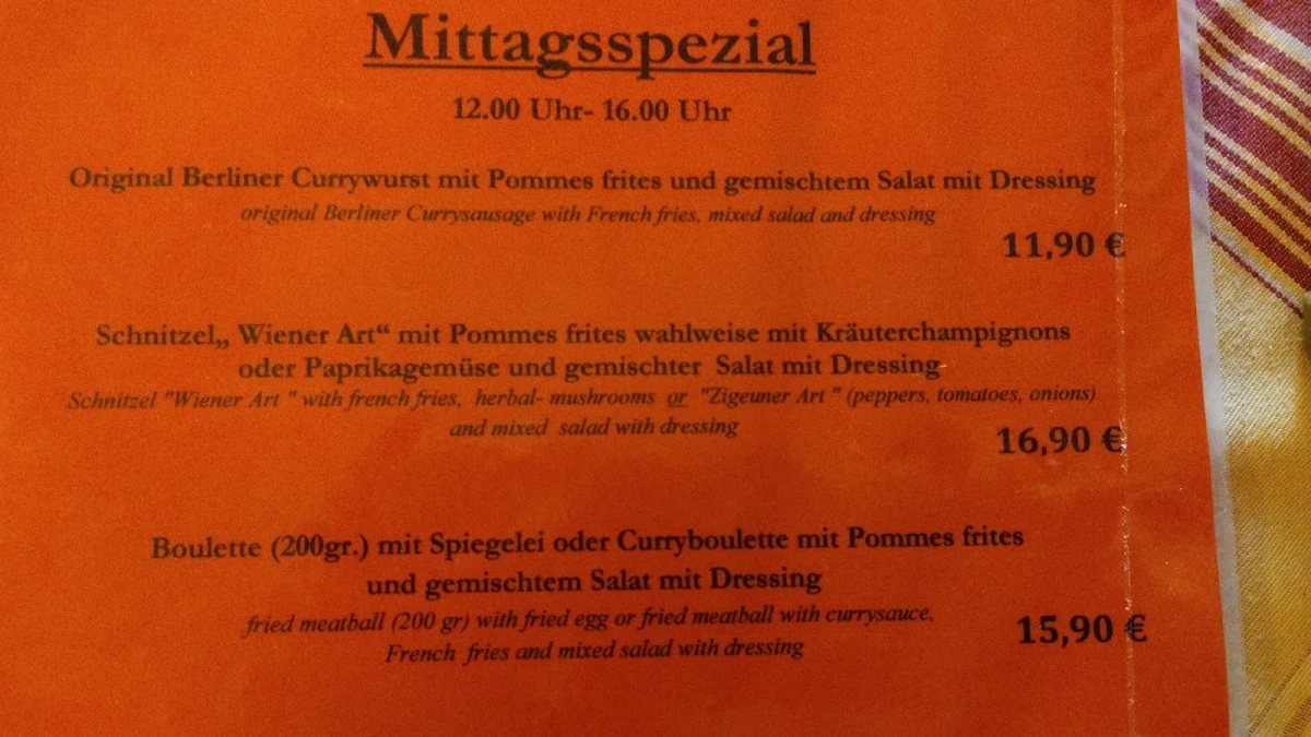 Speisekarte photo 2