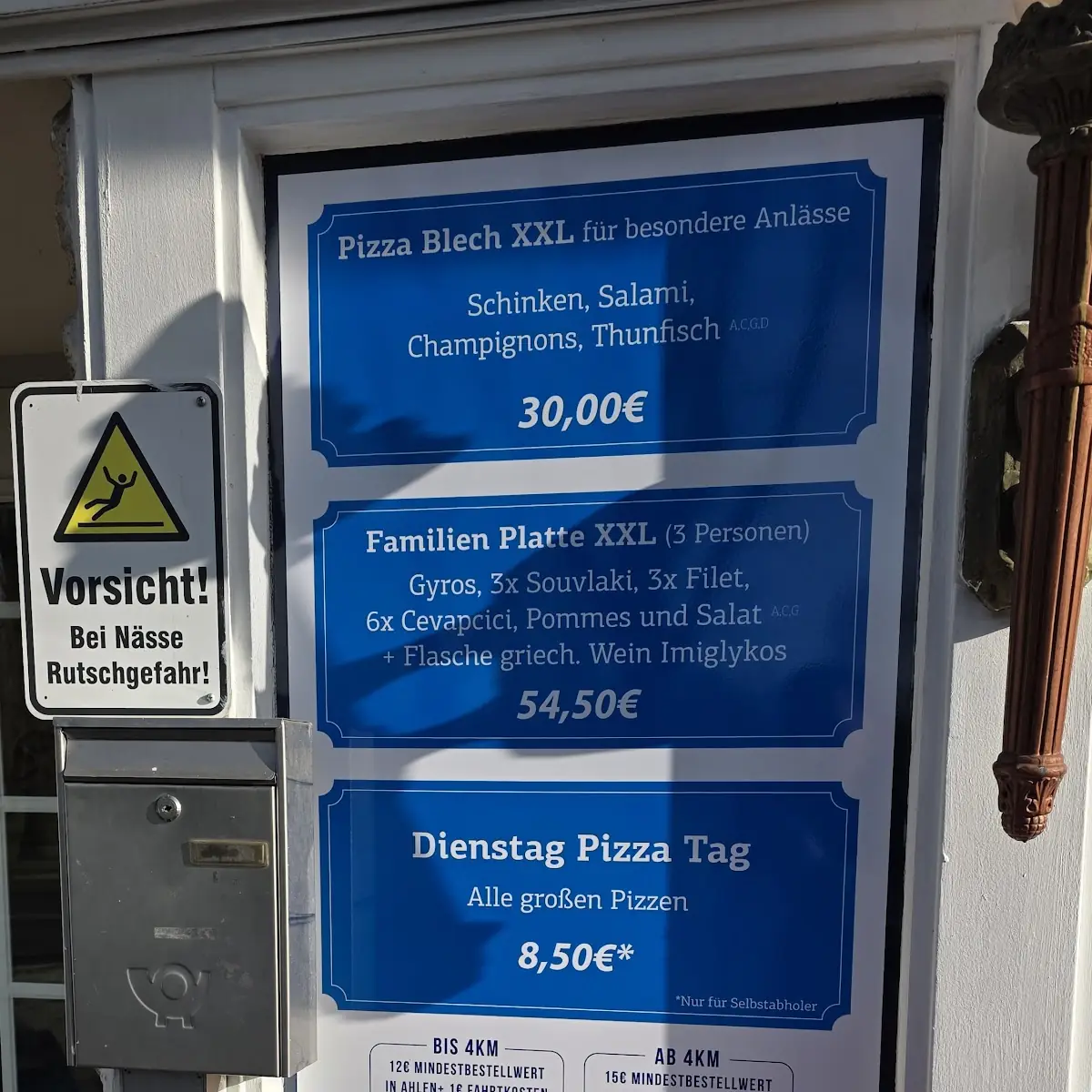 Speisekarte, Olympia Grill Ahlen