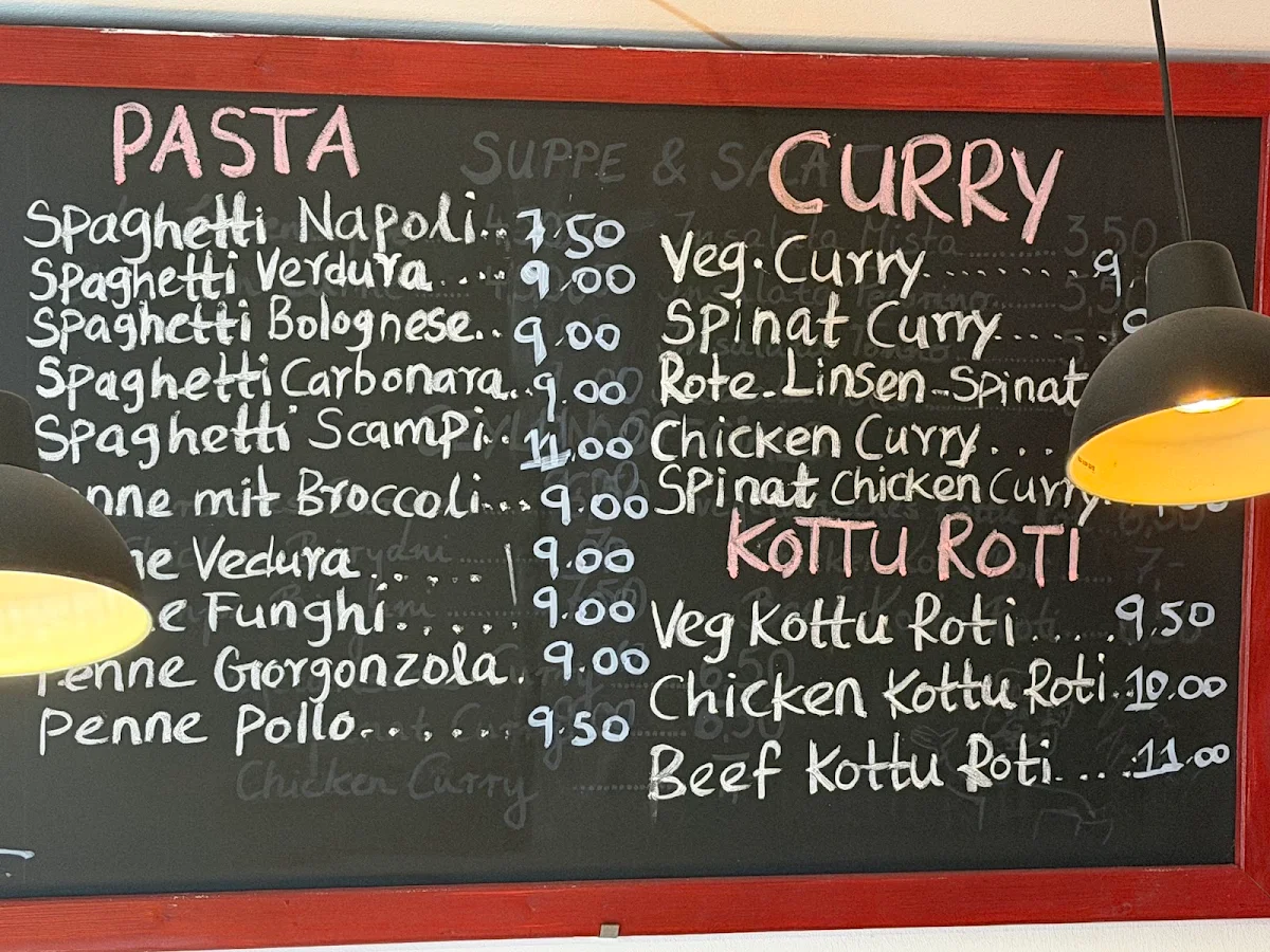 Speisekarte, Pizzeria Verdura