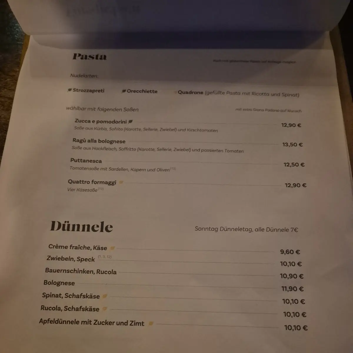 Speisekarte photo 1