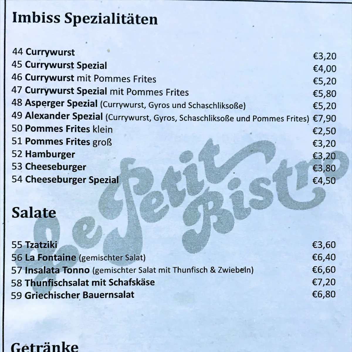 Speisekarte photo 1
