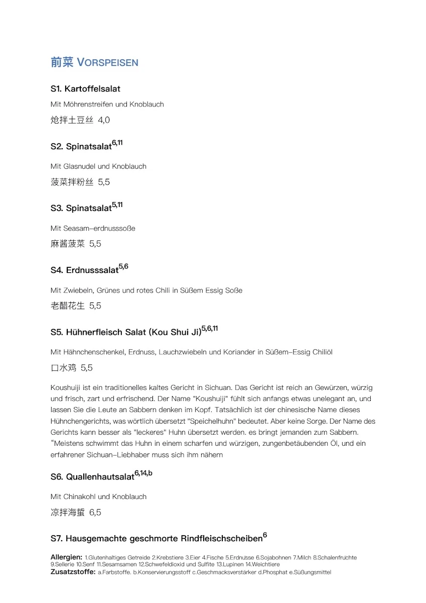 Speisekarte photo 4