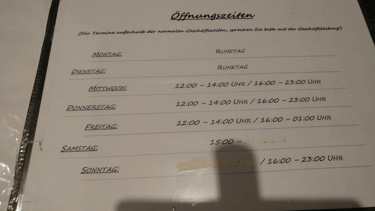 Speisekarte, Metropol Bar & Restaurant