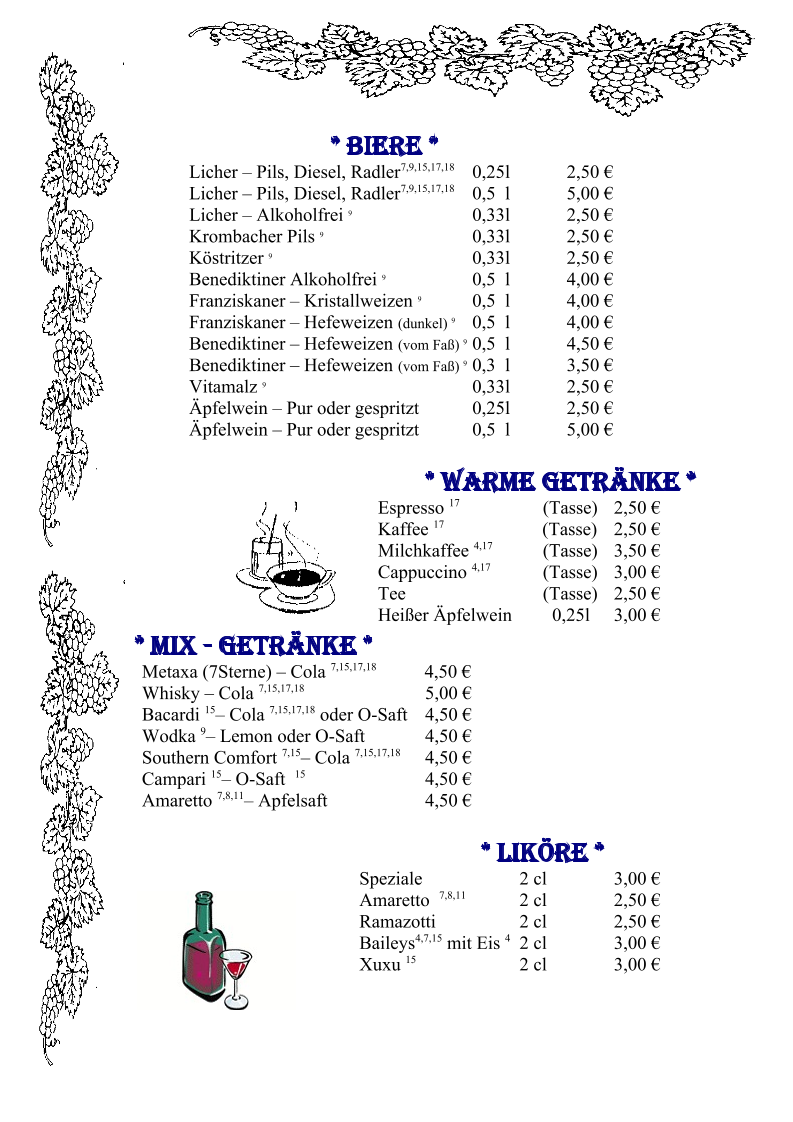 Speisekarte photo 4