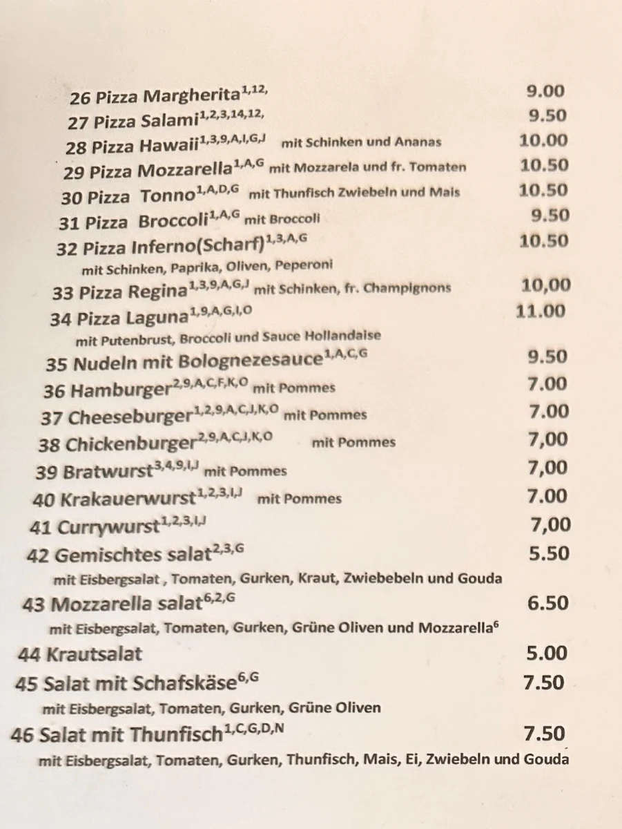 Speisekarte photo 2