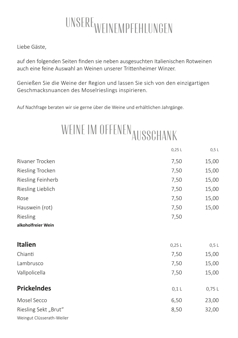 Speisekarte photo 1
