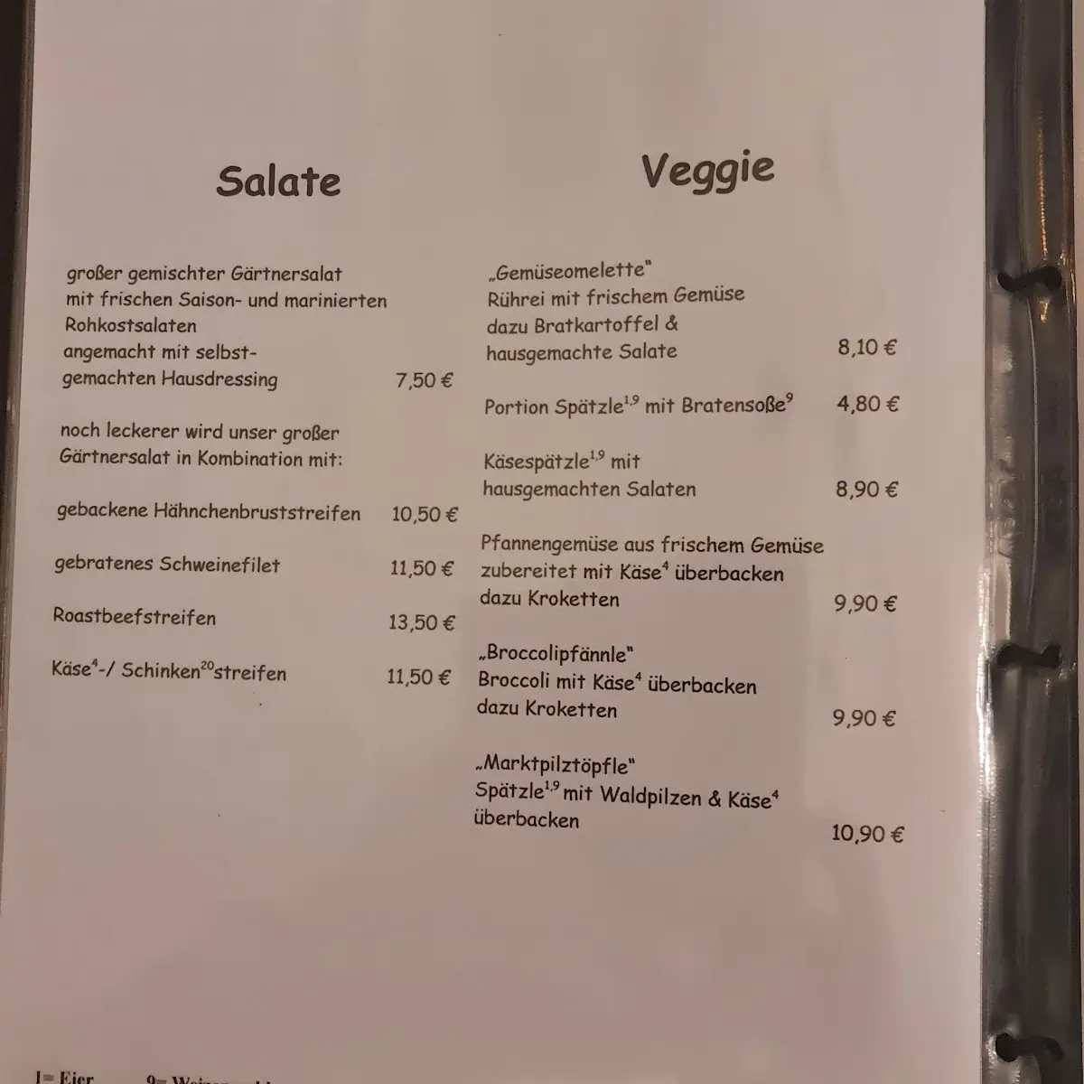 Speisekarte photo 1