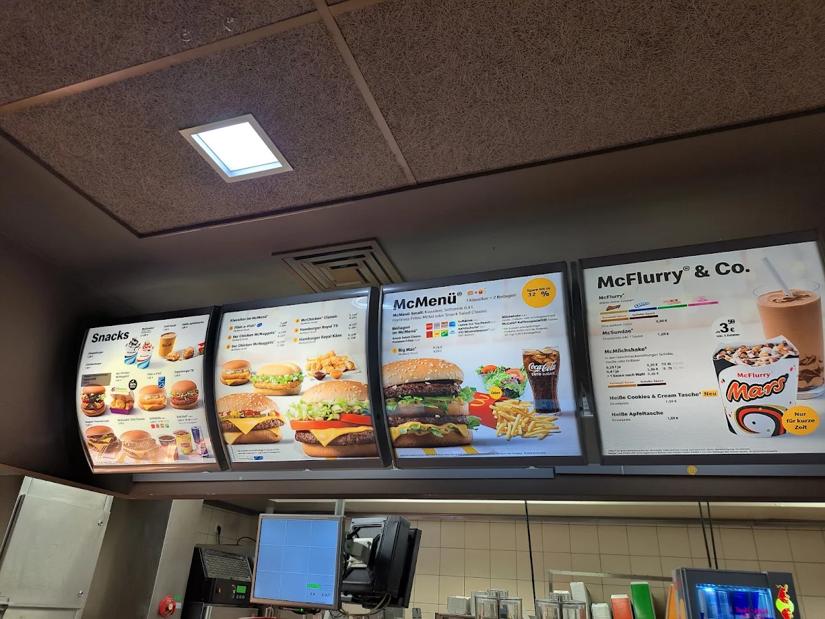 Speisekarte, McDonald's