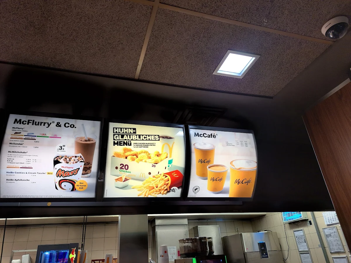Speisekarte, McDonald's