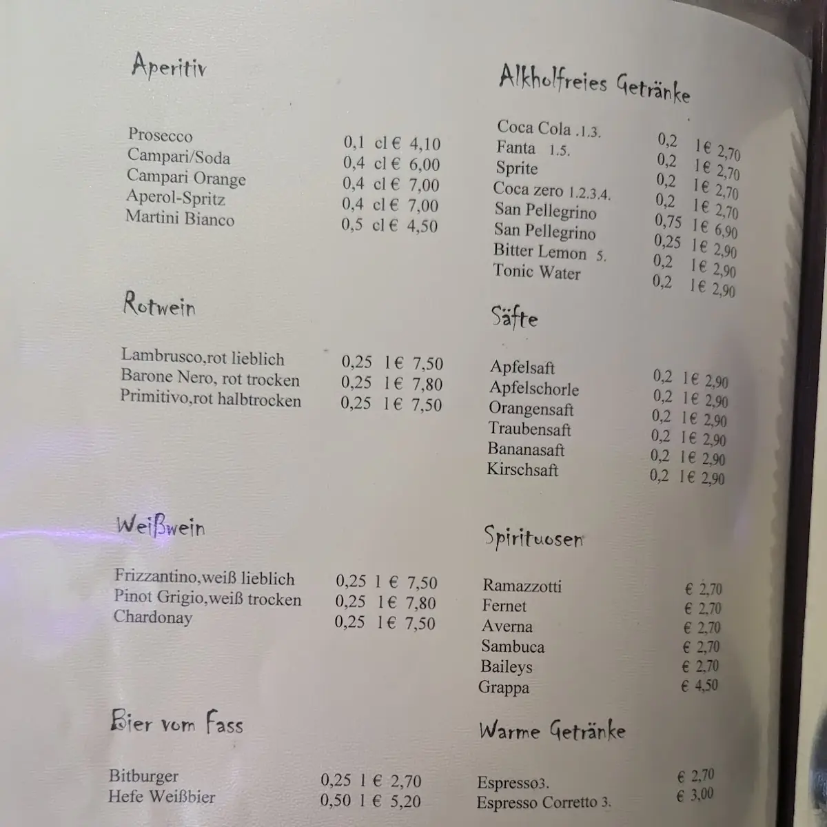 Speisekarte photo 4