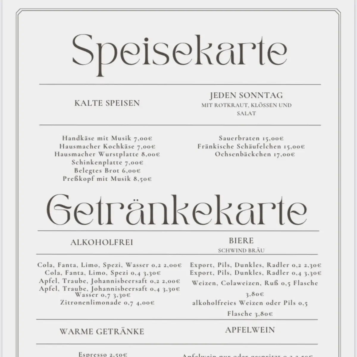 Speisekarte photo 2