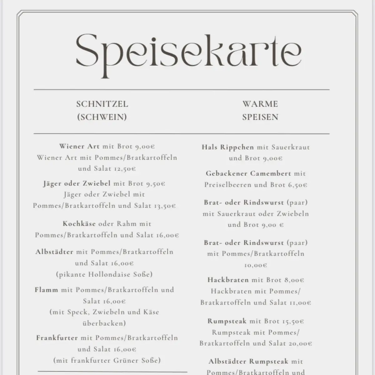 Speisekarte photo 3