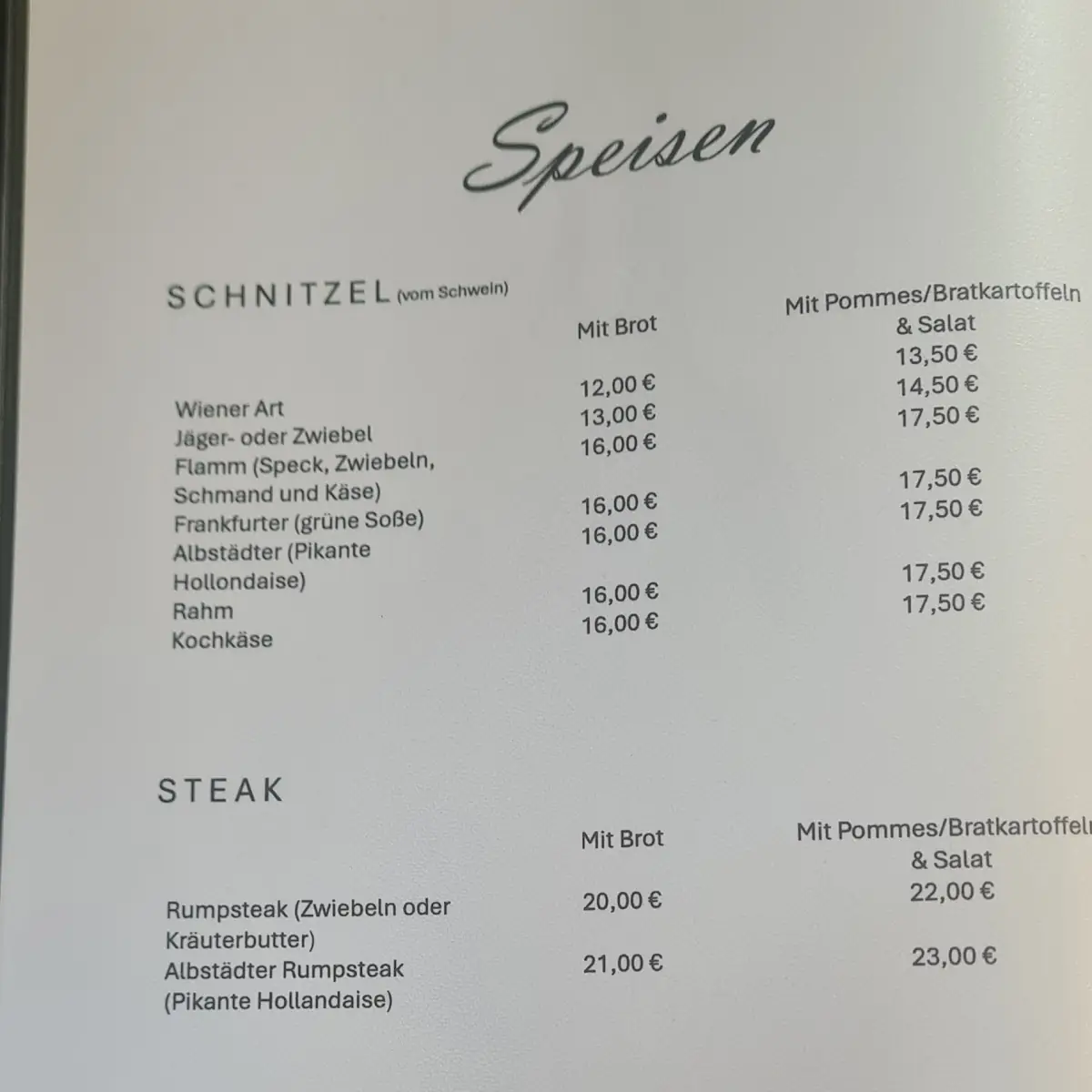 Speisekarte photo 4