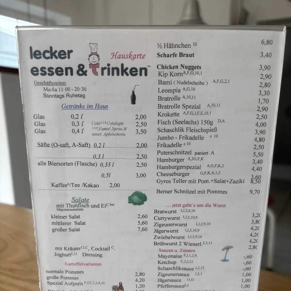 Speisekarte photo 1