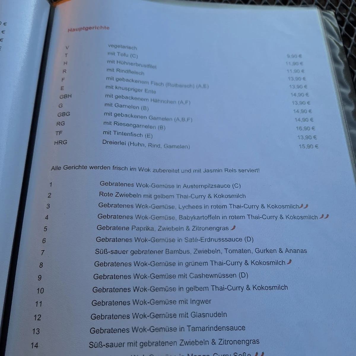 Speisekarte photo 3