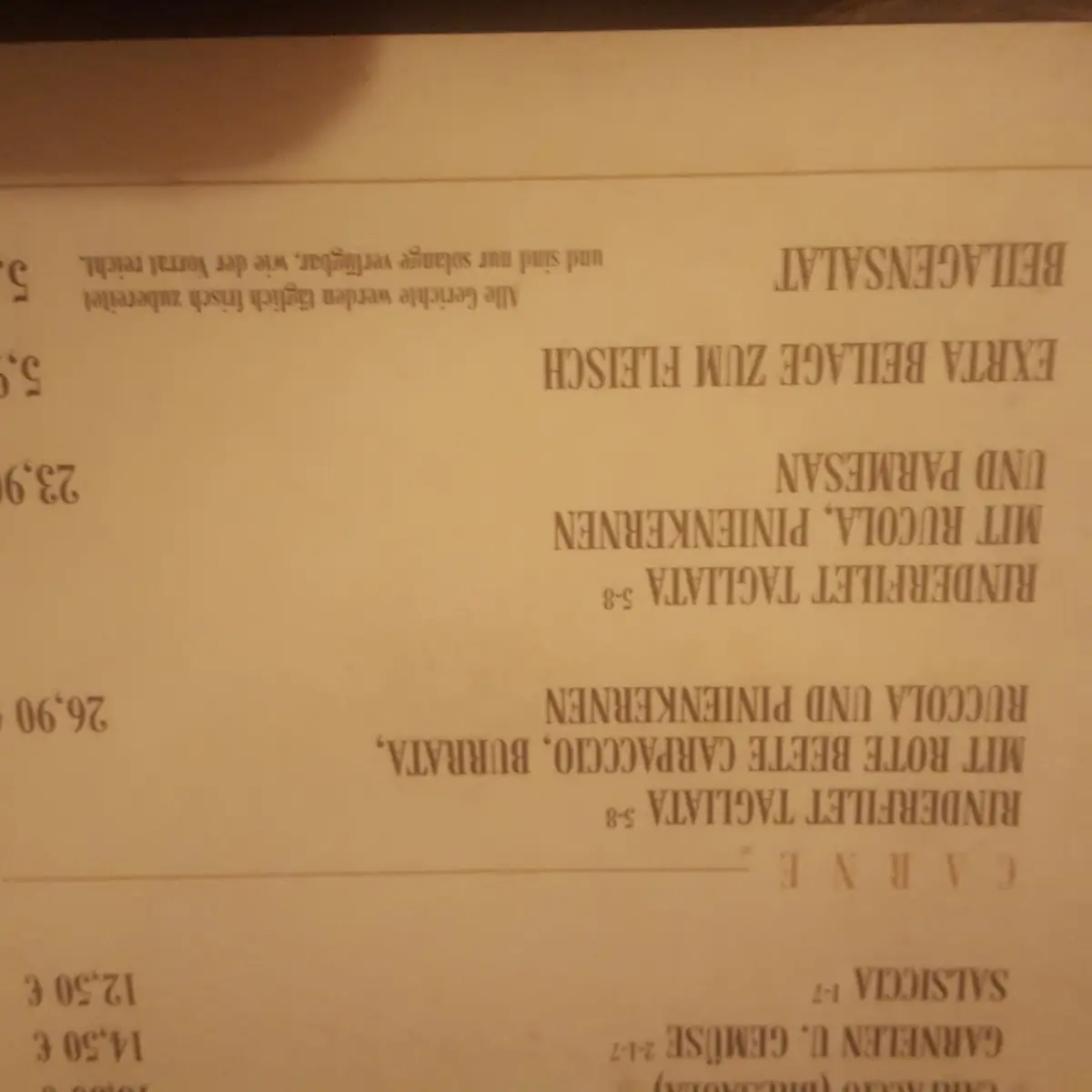 Speisekarte photo 1