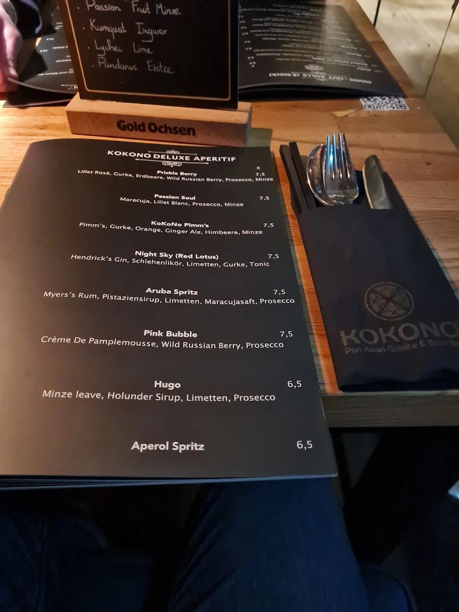 Speisekarte, Kokono Neu Ulm
