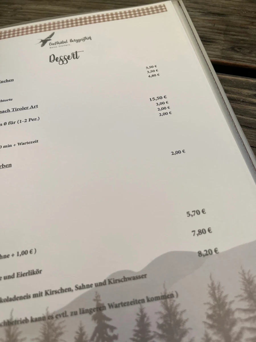 Speisekarte photo 2