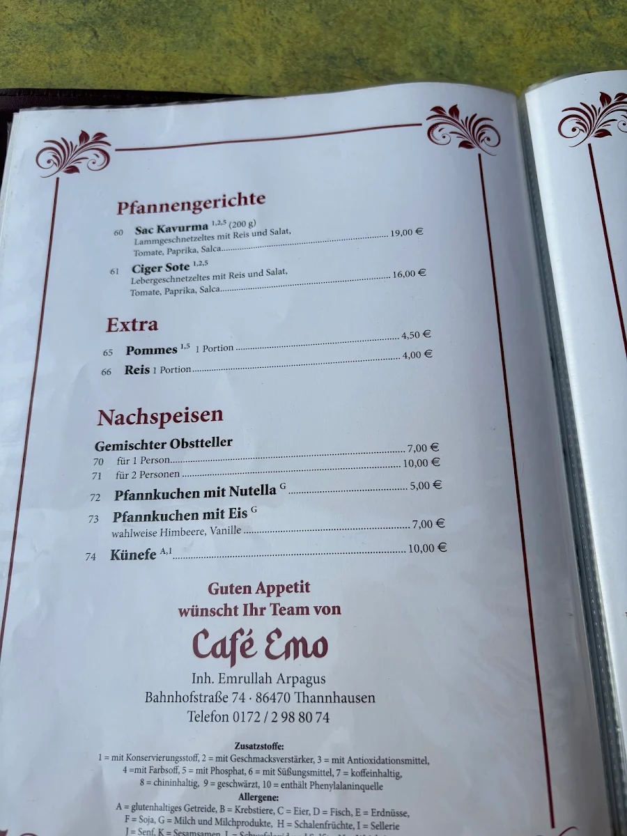 Speisekarte photo 2