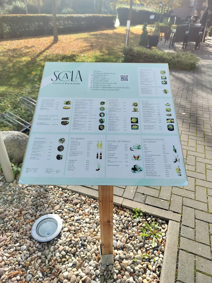 Speisekarte, Scala Coffee & Restaurant Hanau