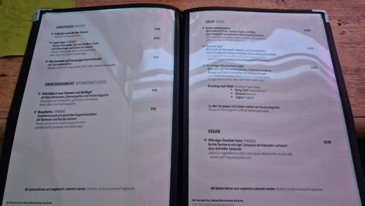 Speisekarte photo 2