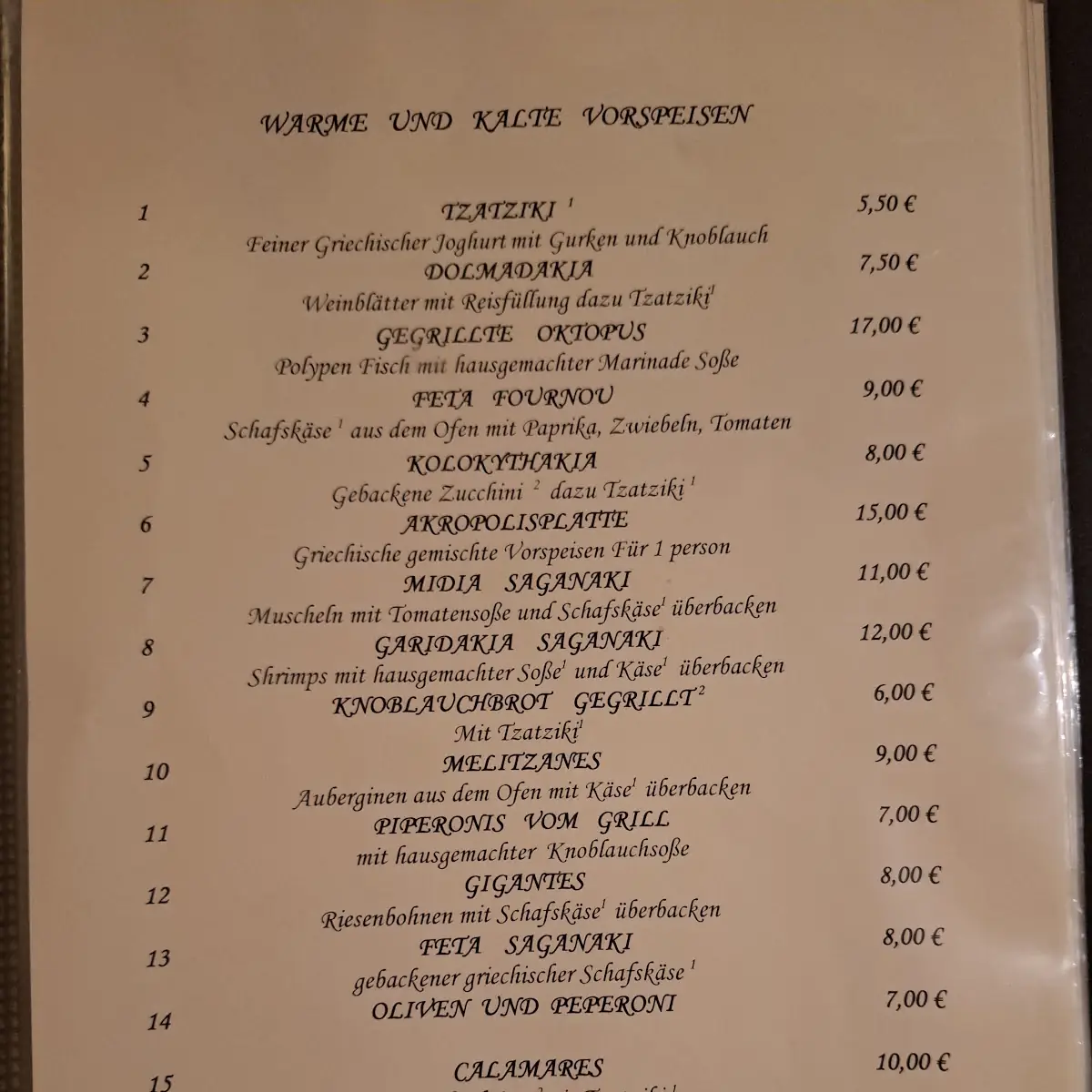 Speisekarte photo 3