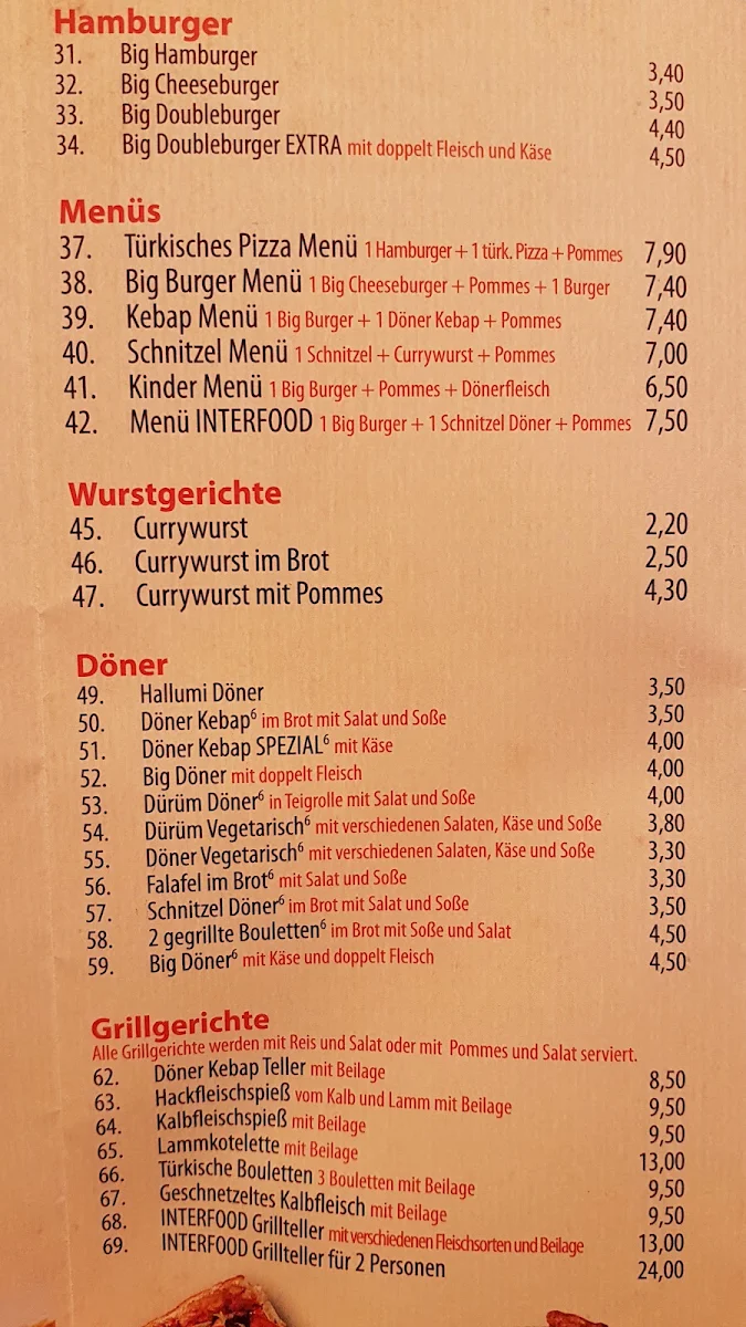 Speisekarte photo 2