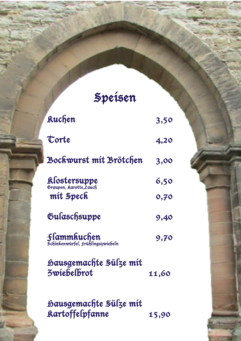 Speisekarte photo 2