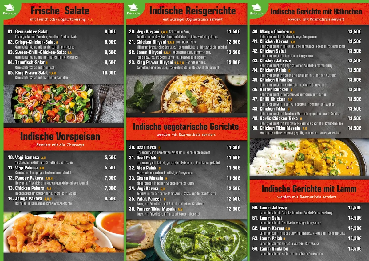 Speisekarte, Elachi Restaurant Ober Erlenbach