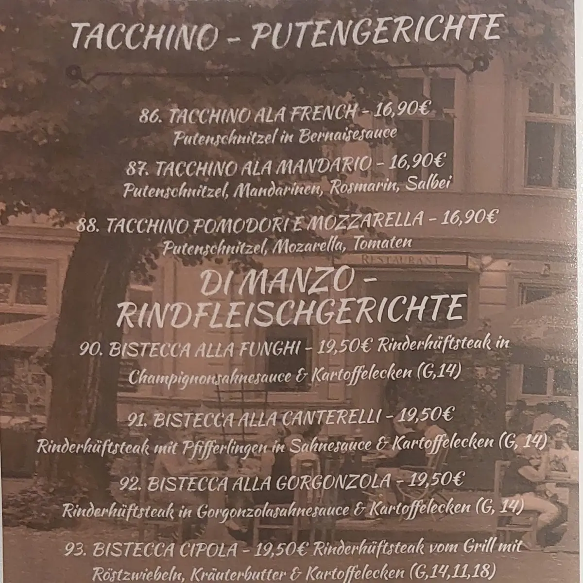 Speisekarte, Ramazotti