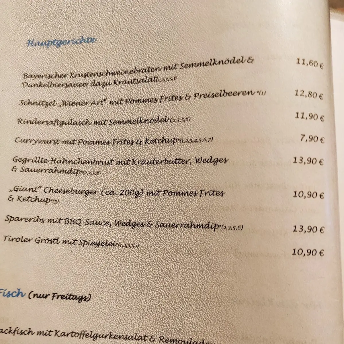 Speisekarte photo 1