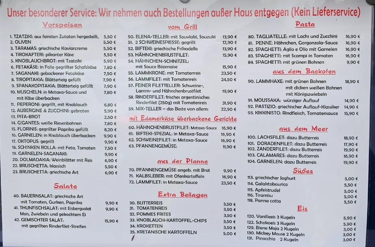 Speisekarte photo 2